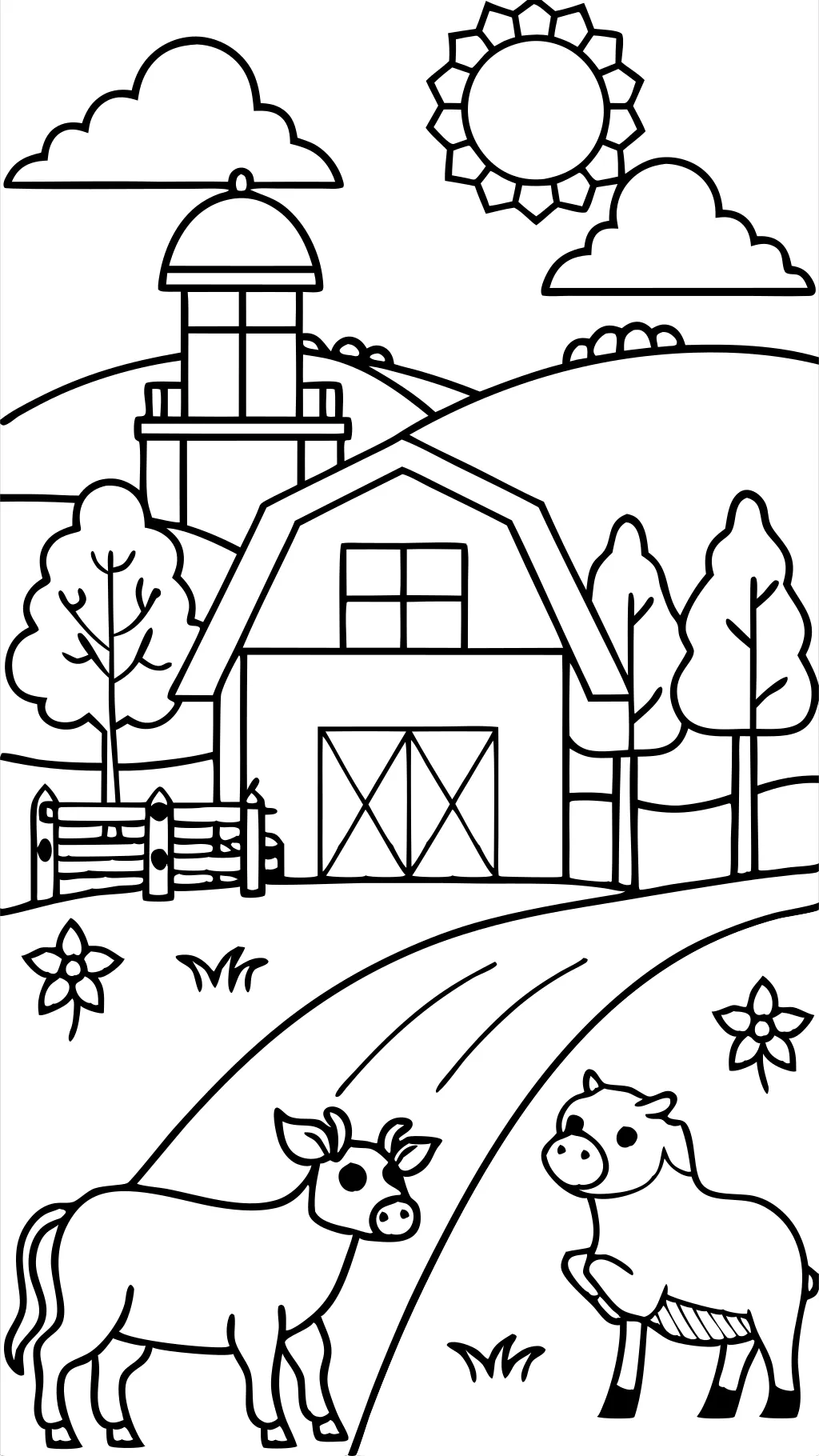 farm coloring pages